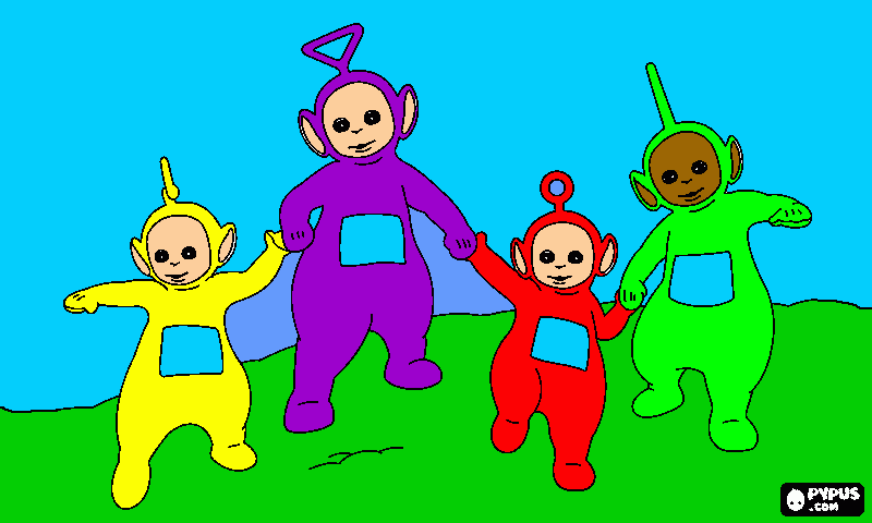 (tinki vinki) (dipsi) (lala) (po) coloring page