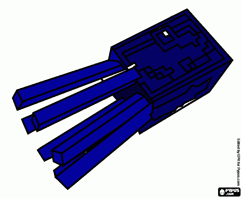 a minecraft squid coloring page
