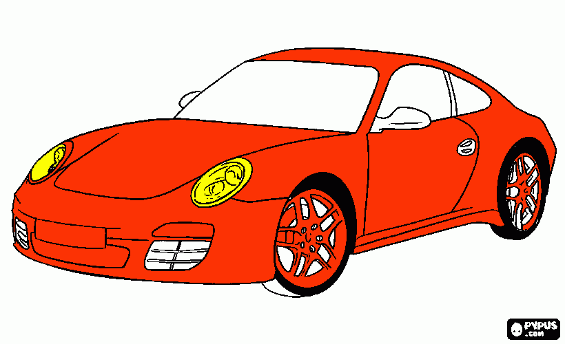 a porsche for grandma coloring page