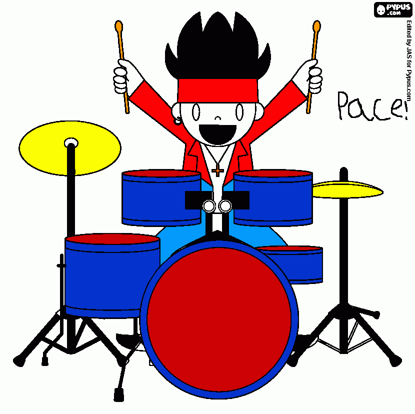 a rock music percussionost coloring page