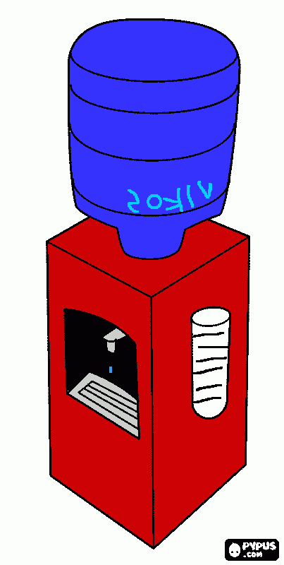 a water cooler coloring page