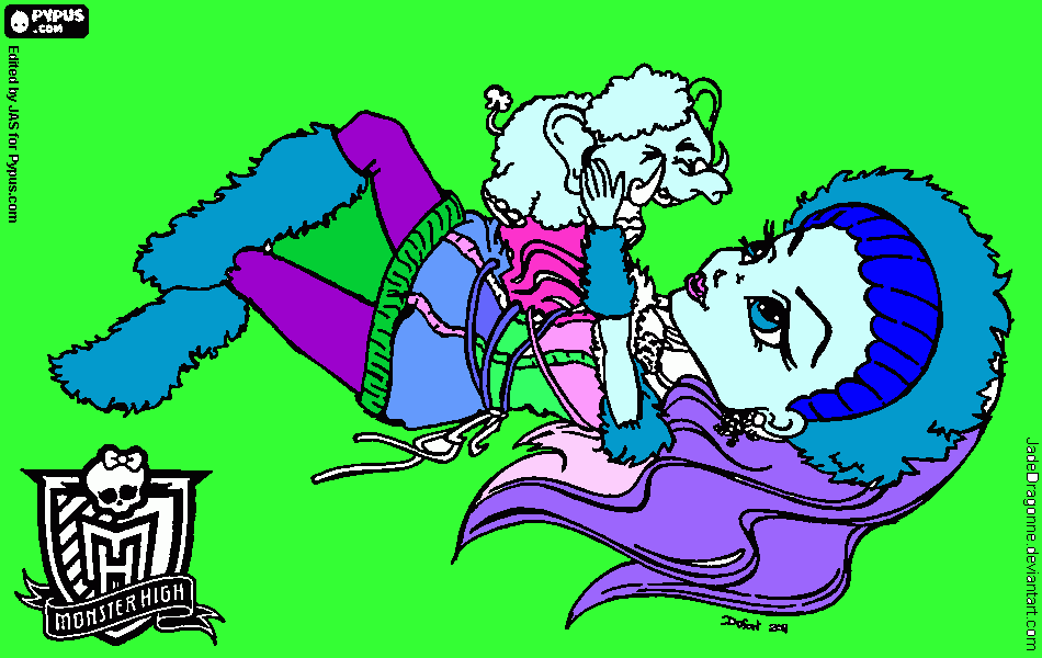 abey holding her elafint! coloring page