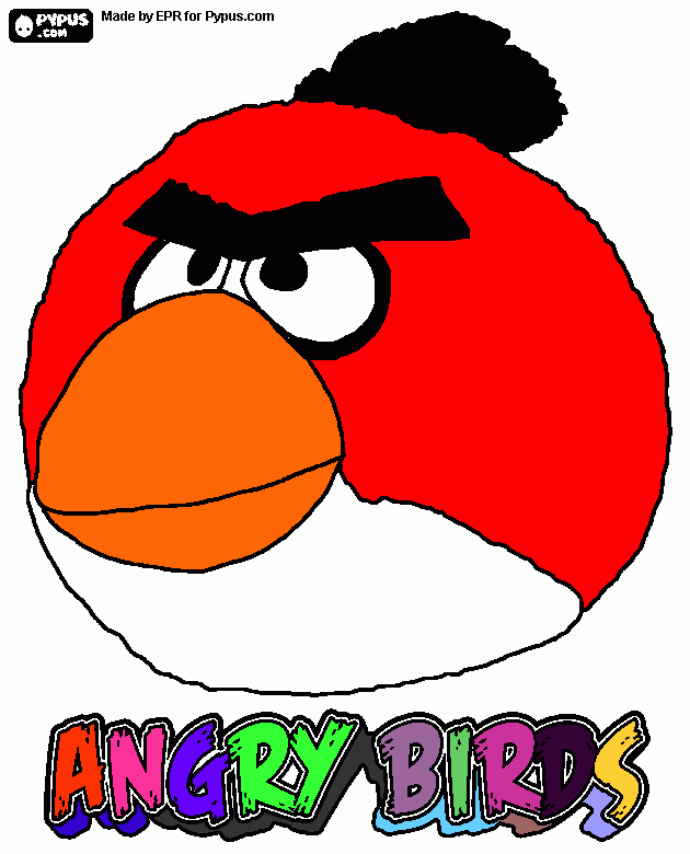 abgry birds coloring page