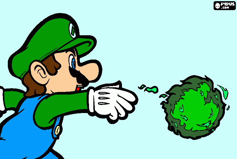acid mario coloring page