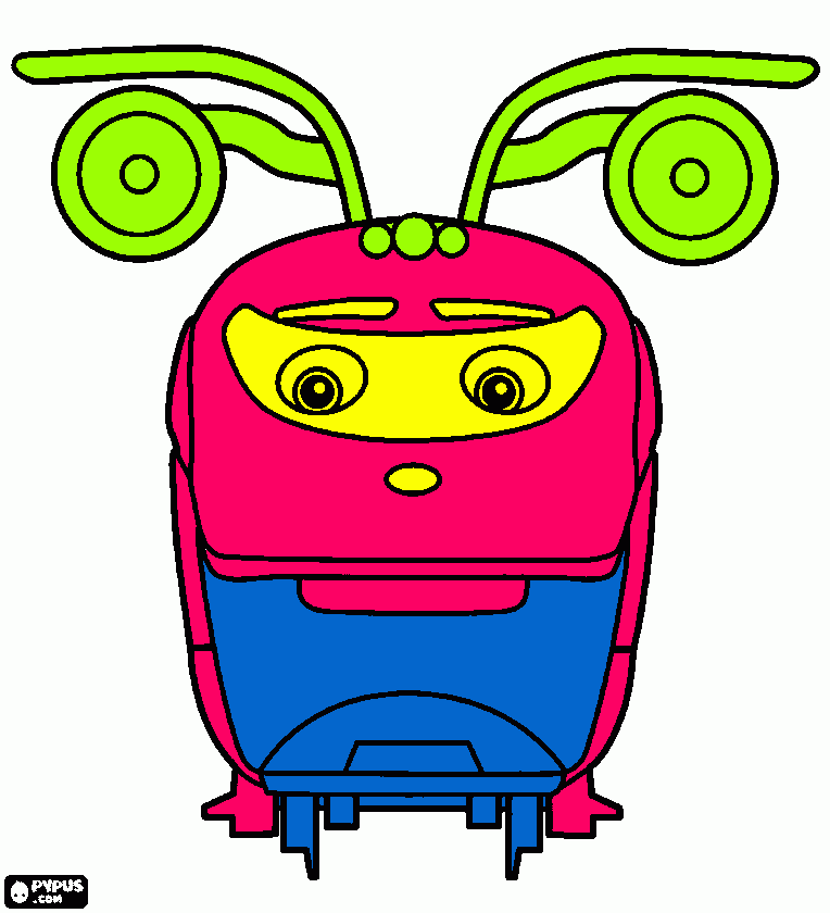 Action Chugger,the emergency train that can fly coloring page