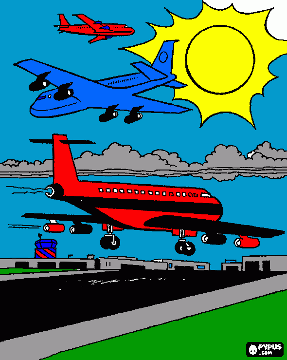 Aeroplane coloring page