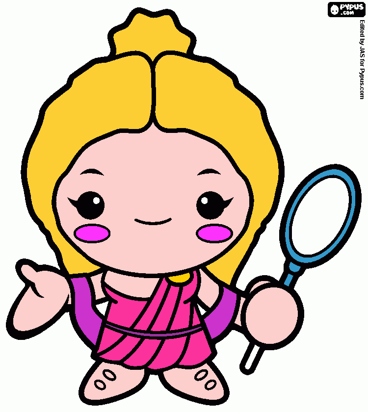 afrodita coloring page