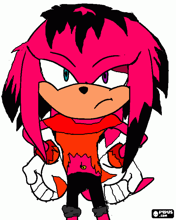 angel the echidna coloring page