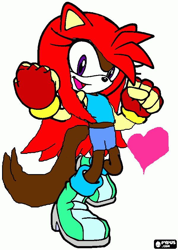 angel the fox going to a party coloring page