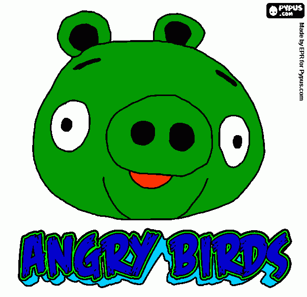 Angry Birds Regular Pig coloring page