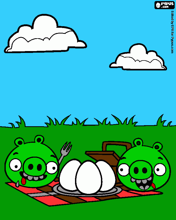 another angry birds picture... coloring page