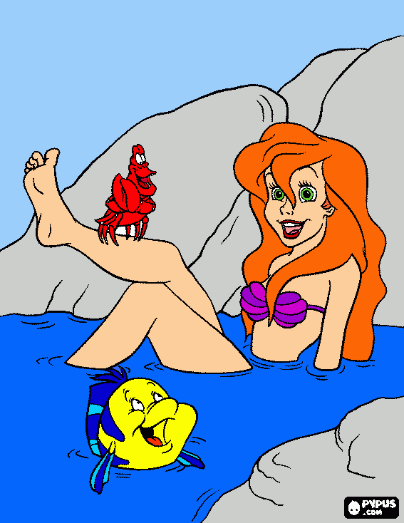 ariel 2 coloring page