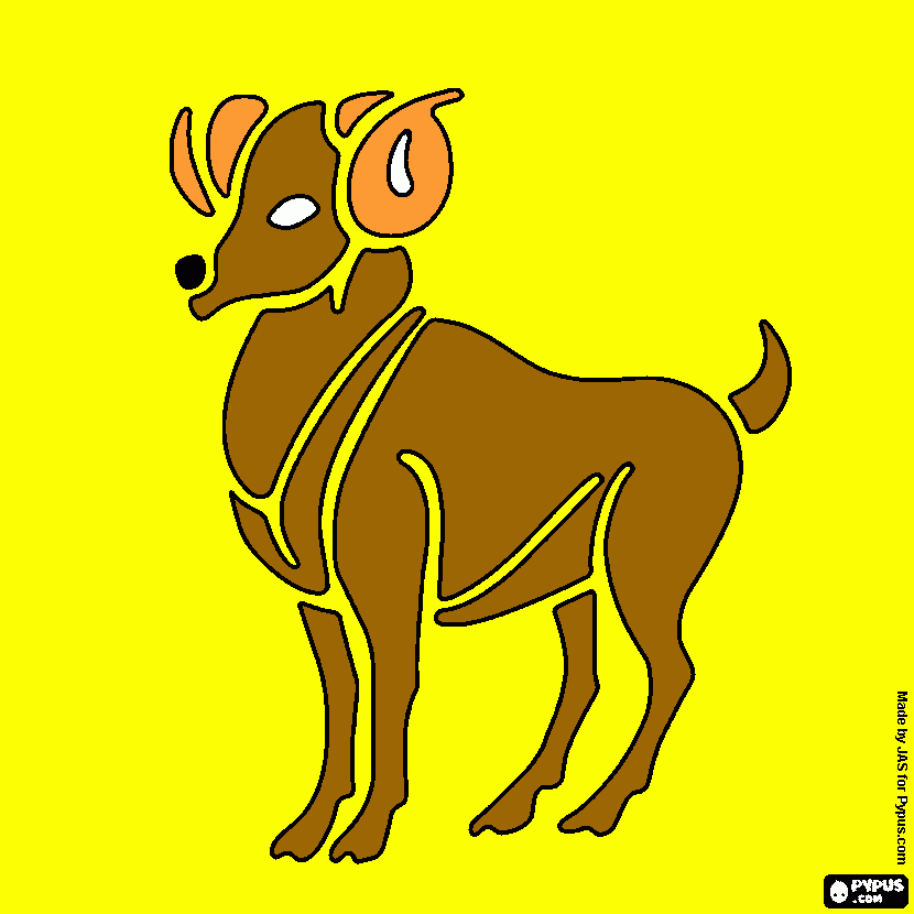 Aries coloring page