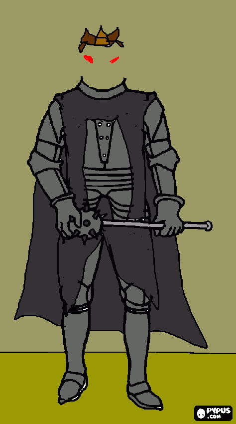 armored witch king coloring page