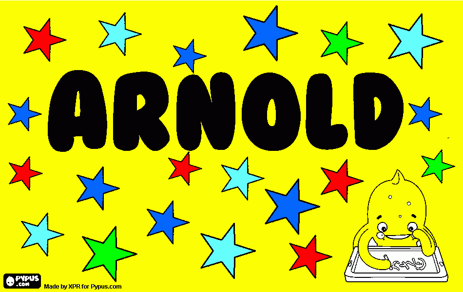 Arnold, name in many lauguages coloring page