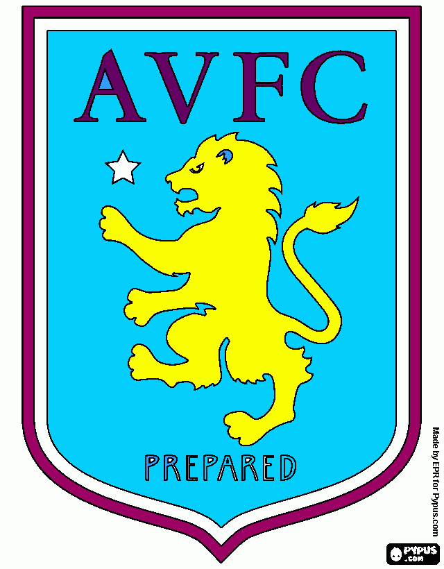 aston villa coloring page