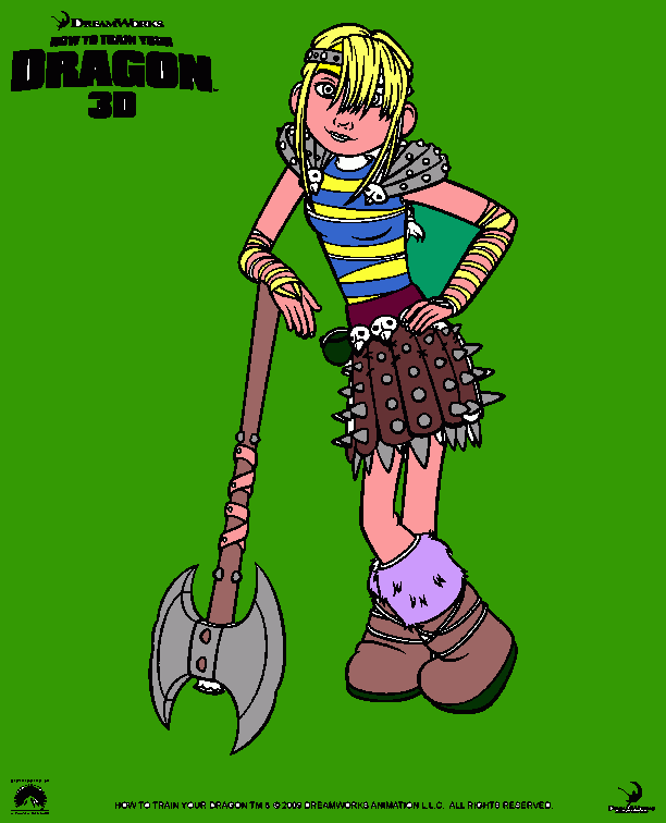 Astrid How to Train your Dragon coloring page