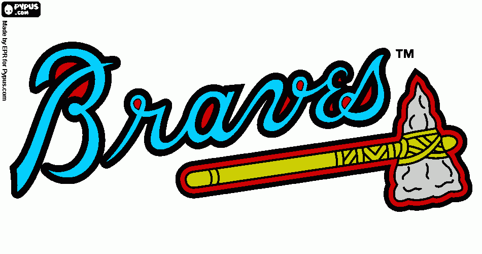 Atlanta Braves logo coloring page