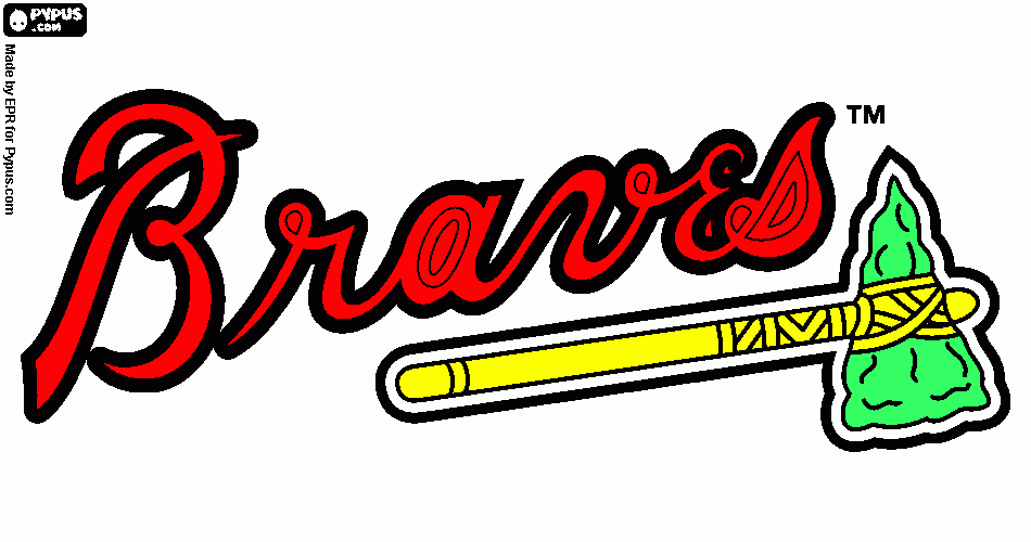 atlanta braves coloring page