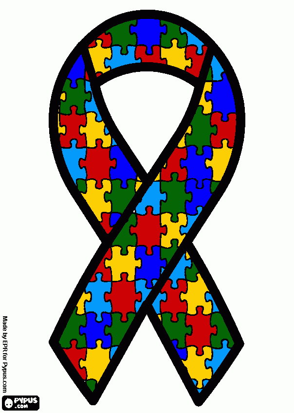 Autism Ribbon coloring page