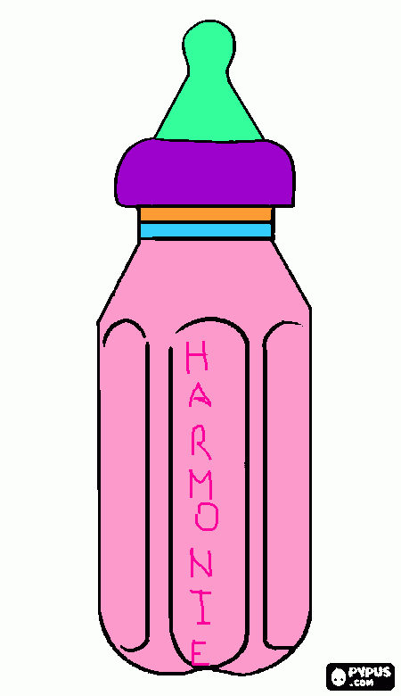baby bottle drawing  coloring page