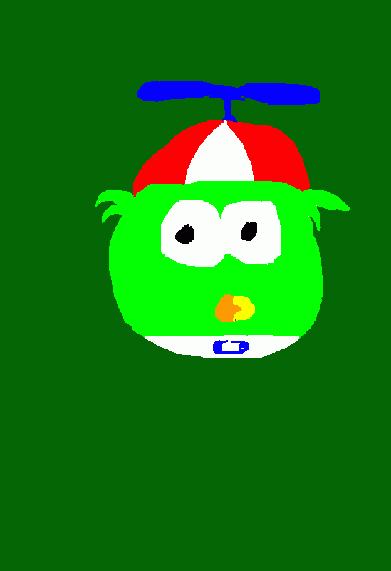 Baby green puffle coloring page