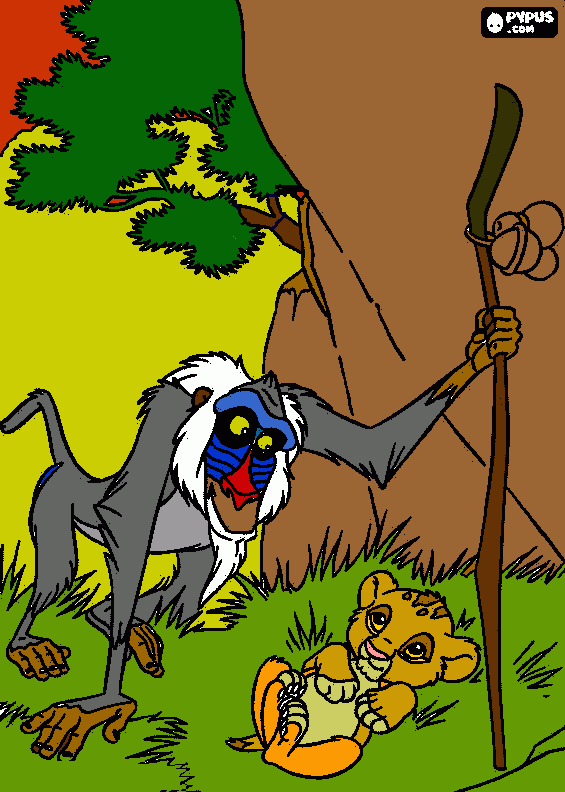 Baby Simba coloring page
