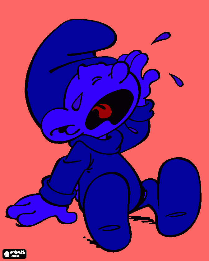 baby smurf  coloring page