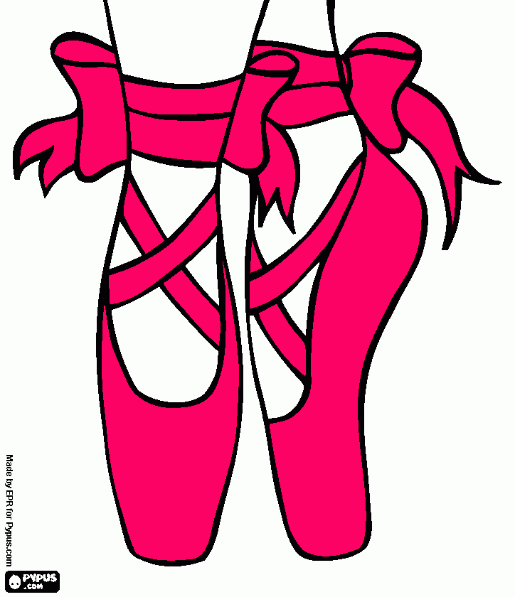 ballet shoes coloring page