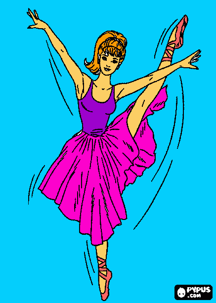 Barbie Ballerina coloring page