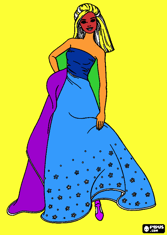 Barbie coloring page