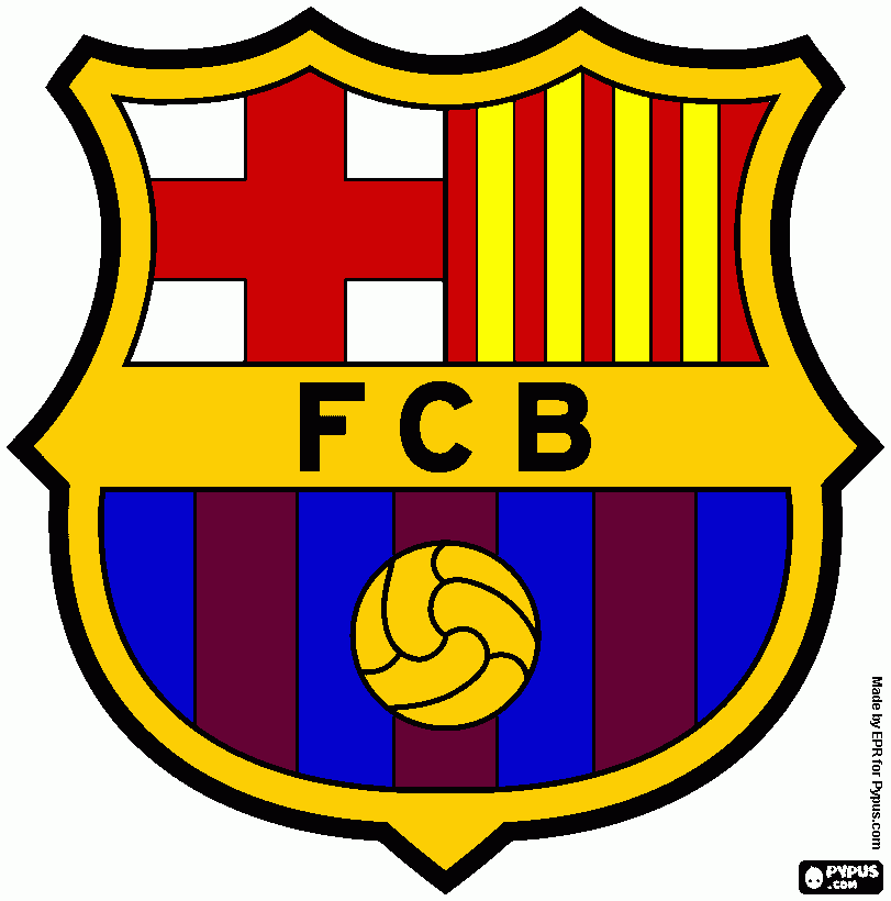 barcelona logo coloring page