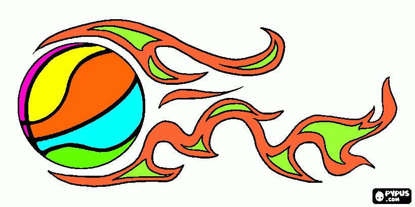 Basketball on Kindle Fire coloring page