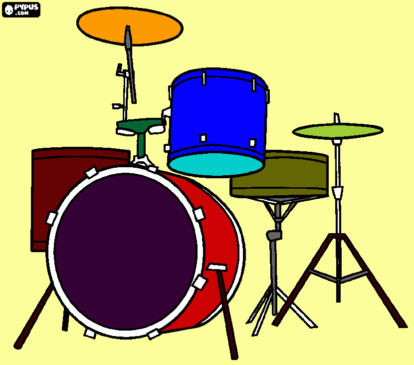 Bateria p/padrino y tia Pame coloring page