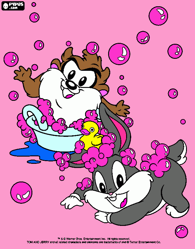 Bath time  coloring page