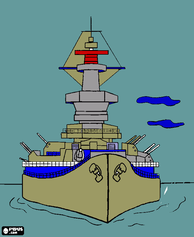 Battleship coloring page
