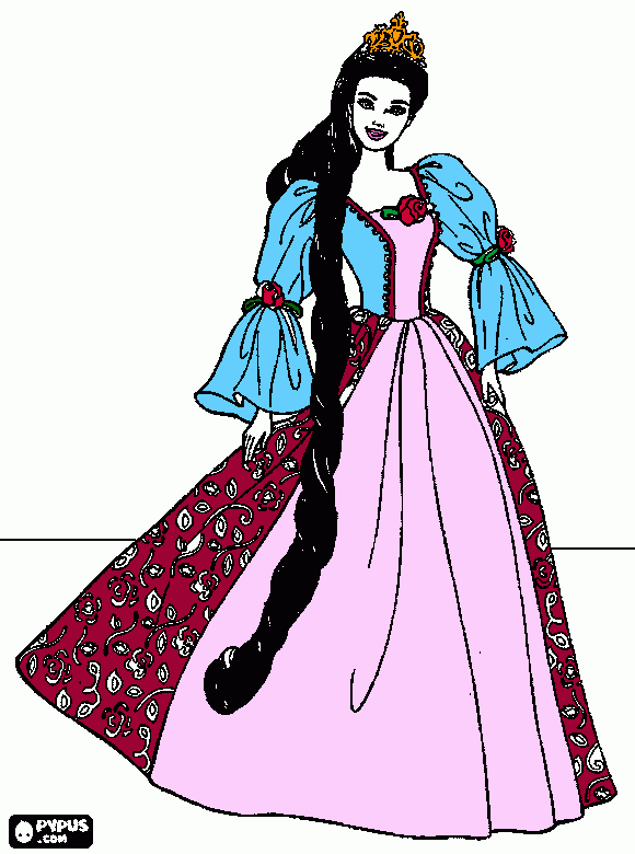 beautiful princess coloring page