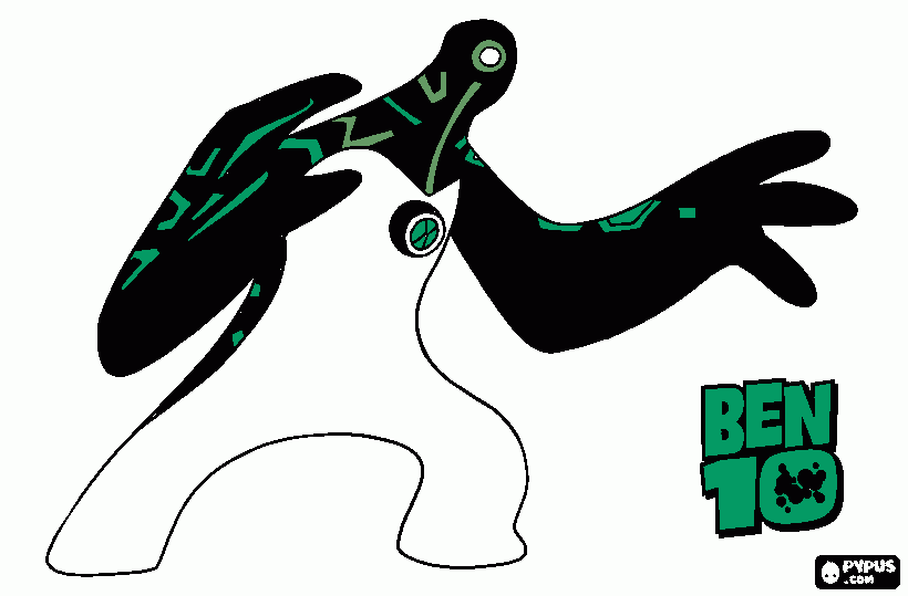 Ben 10 guy coloring page