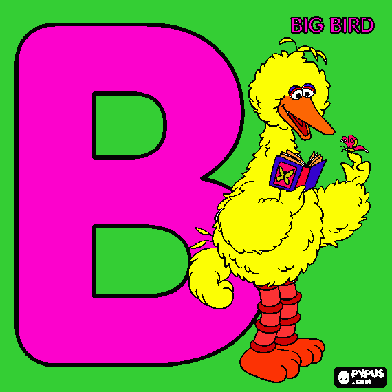 big bird coloring page