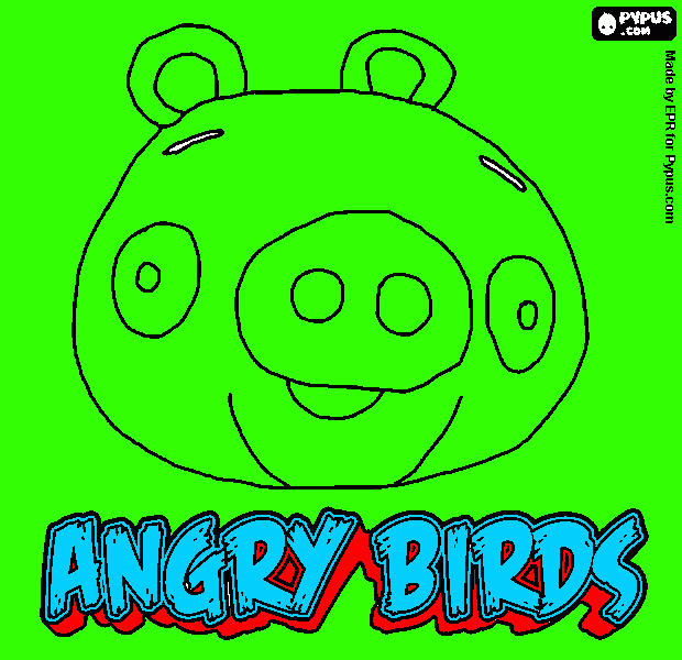 big pig coloring page