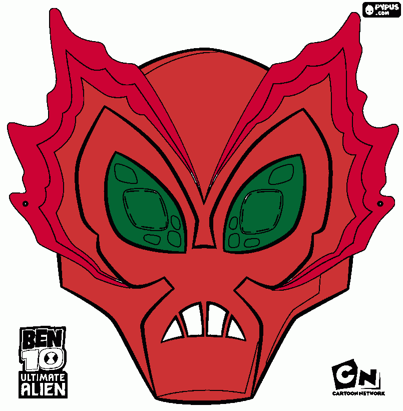 Bigg Chill mask coloring page