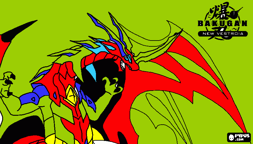bisous bakugan coloring page
