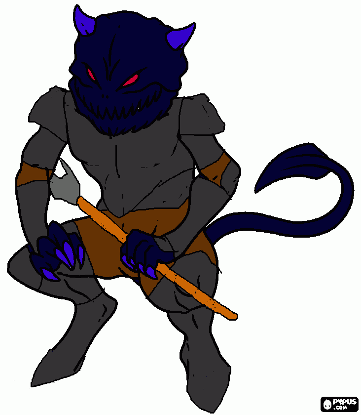 black demon coloring page