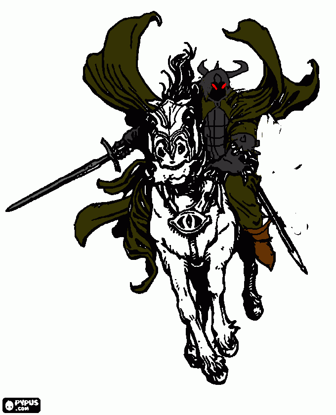 black rider ralph bakshi coloring page