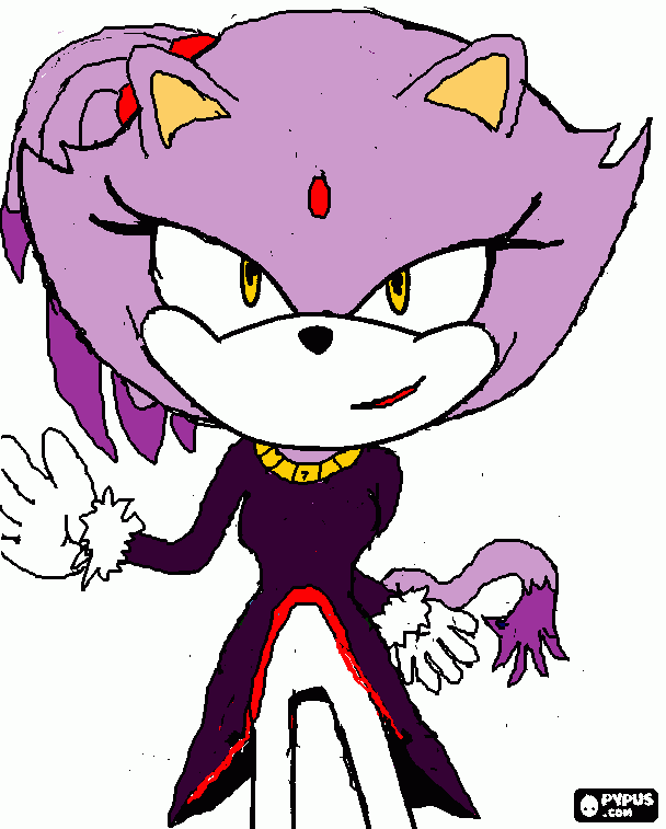 blaze the cat coloring page