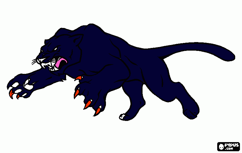 blue panther coloring page
