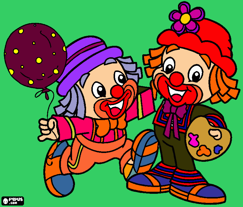 Bohócok coloring page