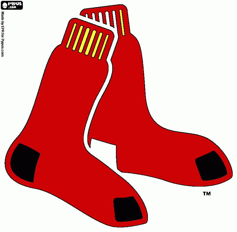 Boston Red Sox logo coloring page