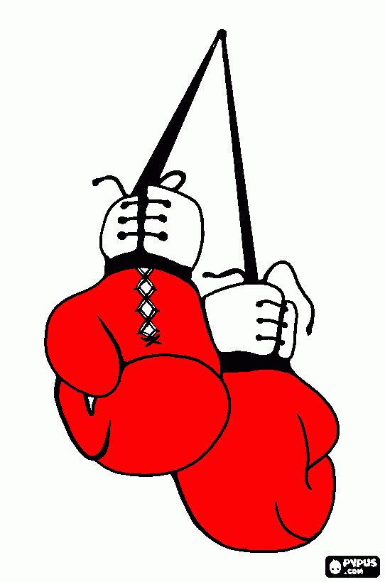 boxing gloves coloring page