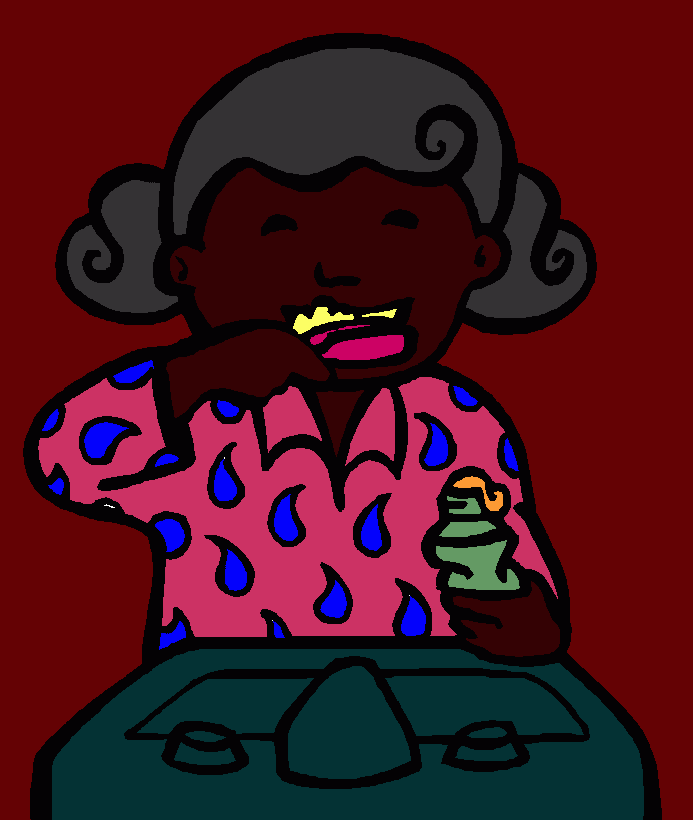 BRUSH YOUR TEETH ALL TH TIME coloring page